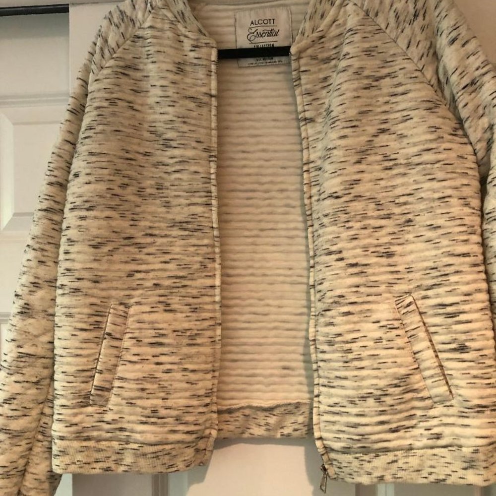 Bomber style sweatshirt jacket